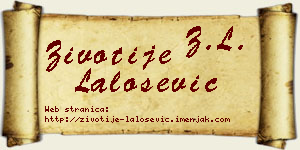 Životije Lalošević vizit kartica